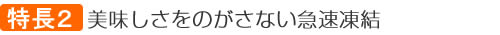 明太子の特長2美味しさをのがさない急速凍結